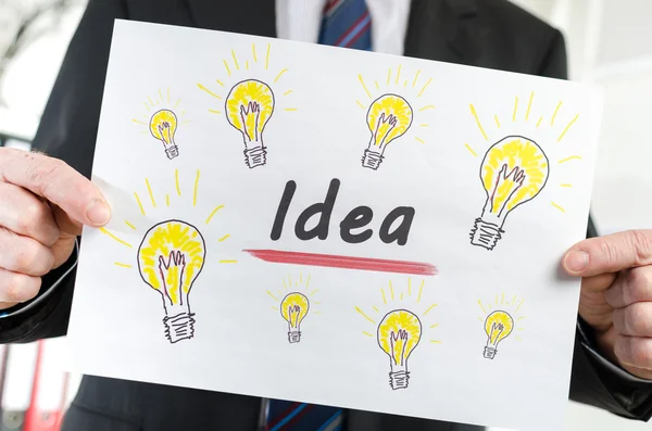 İşadamı gösteren fikir kavramı