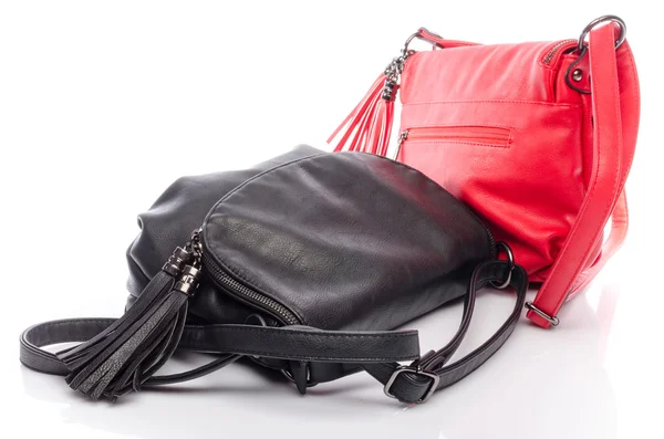 黒と赤のハンドバッグ — ストック写真