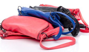 Different colored handbags clipart