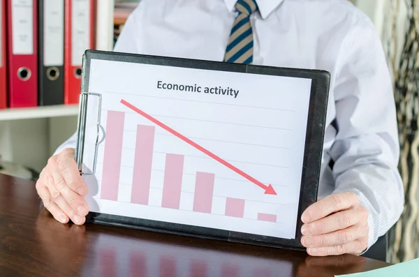 Falling down of economic activity — Stock Photo, Image