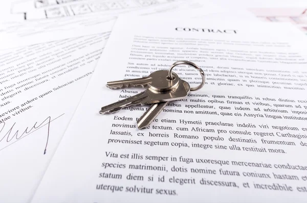 Immobilienvertrag — Stockfoto