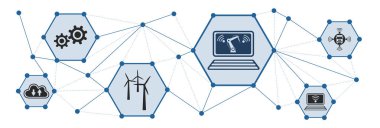 Sektör 4.0 konsepti ile bağlı simgeler