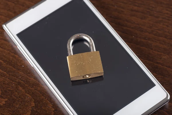 Concetto di sicurezza smartphone — Foto Stock
