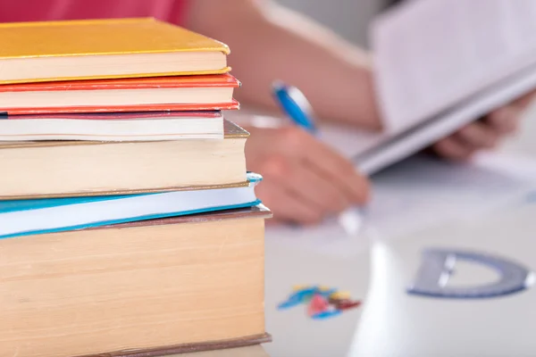 Een student werkt — Stockfoto