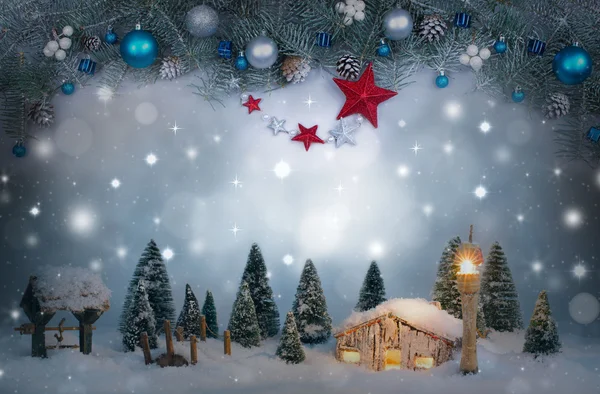 Zimní vánoční krajina — Stock fotografie