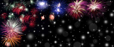 Çok renkli bir havai fişek