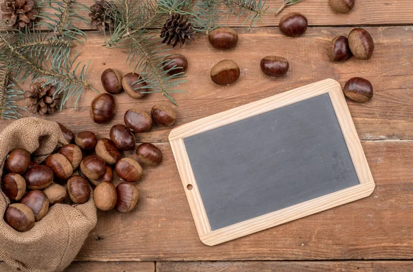 Christmas wooden background — Stock Photo, Image