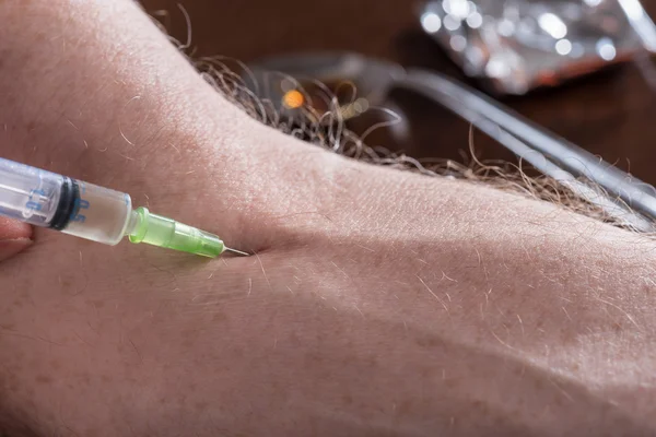 Een drug-injectie — Stockfoto