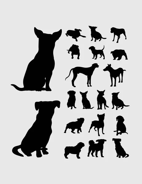 Ensemble pour chien Silhouettes — Image vectorielle