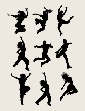 Modern dansçı Silhouettes