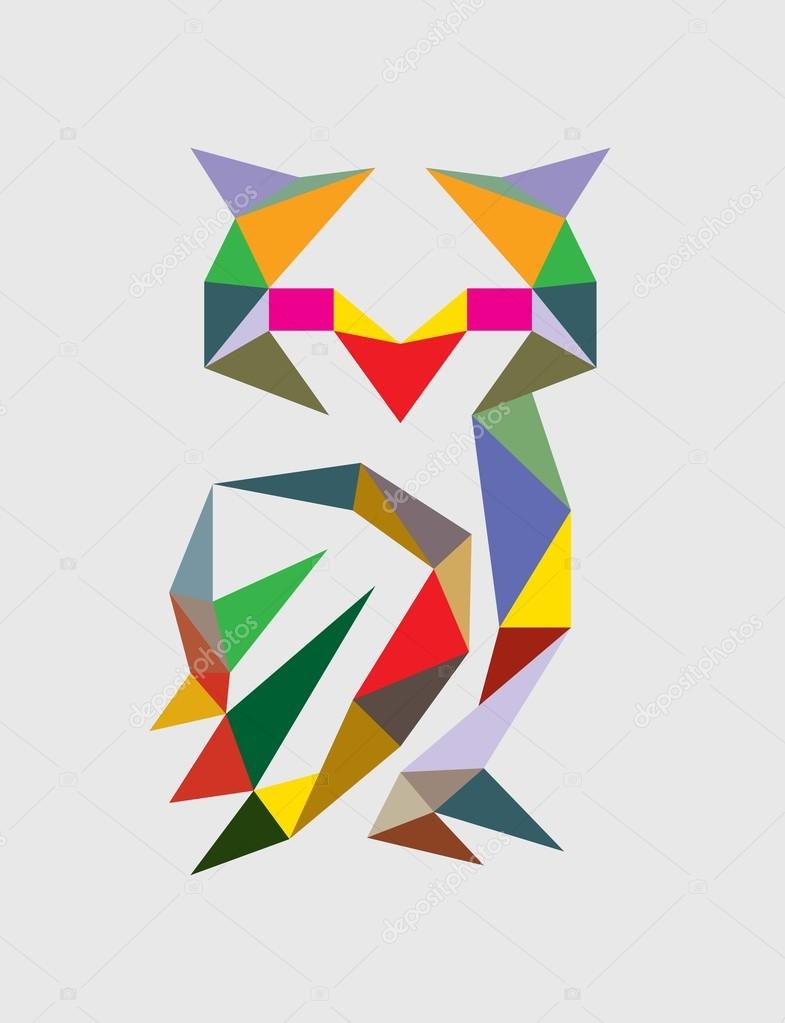 Geometric Owl, art vector design