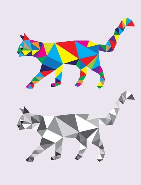 猫抽象几何 — 图库矢量图片