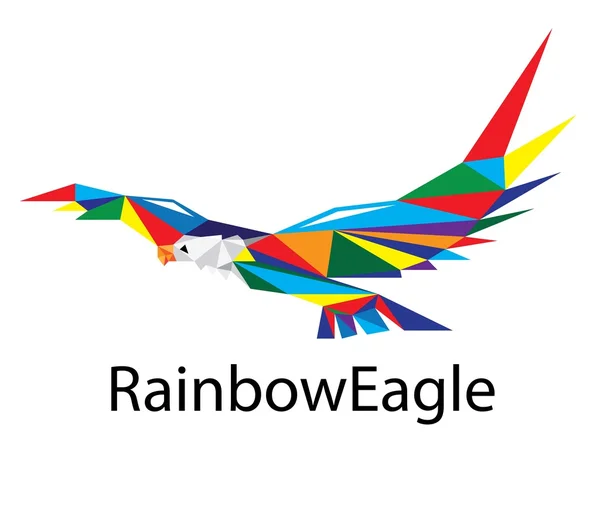 Rainbow Eagle Logo — Stock Vector