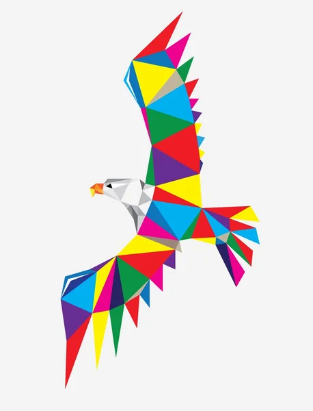 Aigle polygonal volant — Image vectorielle