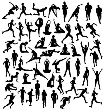 Various Silhouettes Sports Activities clipart