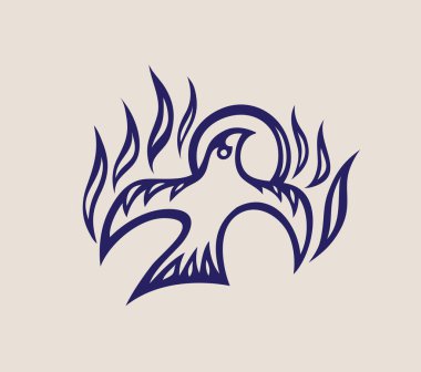 Kutsal Ruh Ateş Logosu, sanat vektör tasarımı