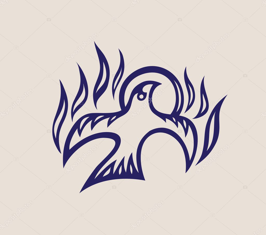 Holy spirit Fire Logo, art vector design