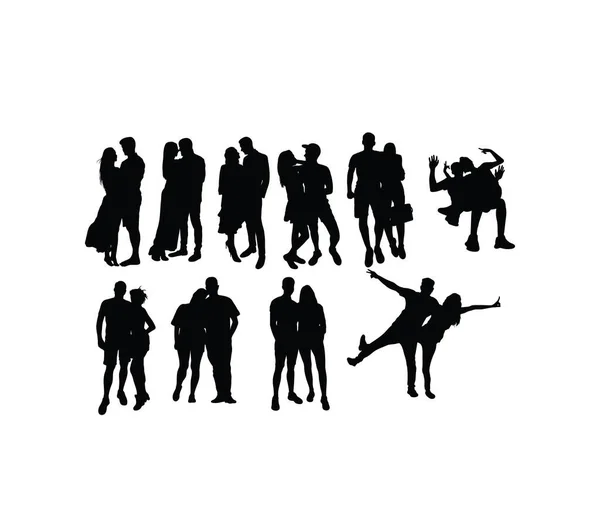 Personnes Activité Silhouettes Art Vectoriel Design — Image vectorielle