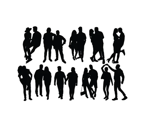 Personnes Activité Silhouettes Art Vectoriel Design — Image vectorielle