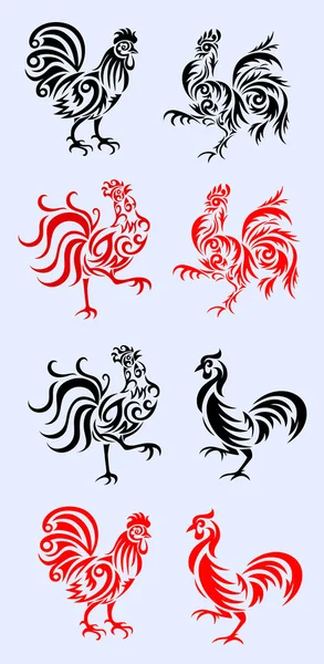 Ornement de coq — Image vectorielle