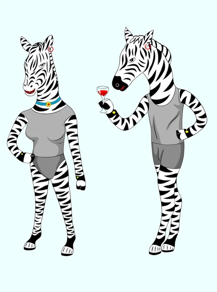 Zebra para kreskówka — Wektor stockowy