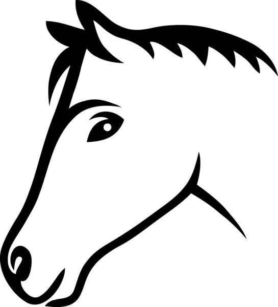 Cabeza de caballo — Vector de stock