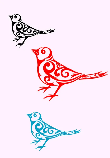 Decoración de aves — Vector de stock