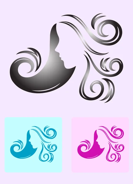 Beauty hair woman — Stock Vector