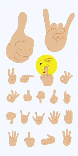 Finger  icon set — Stock Vector