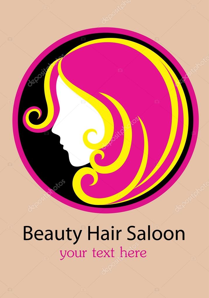 Hair beauty studio, art vector logo design