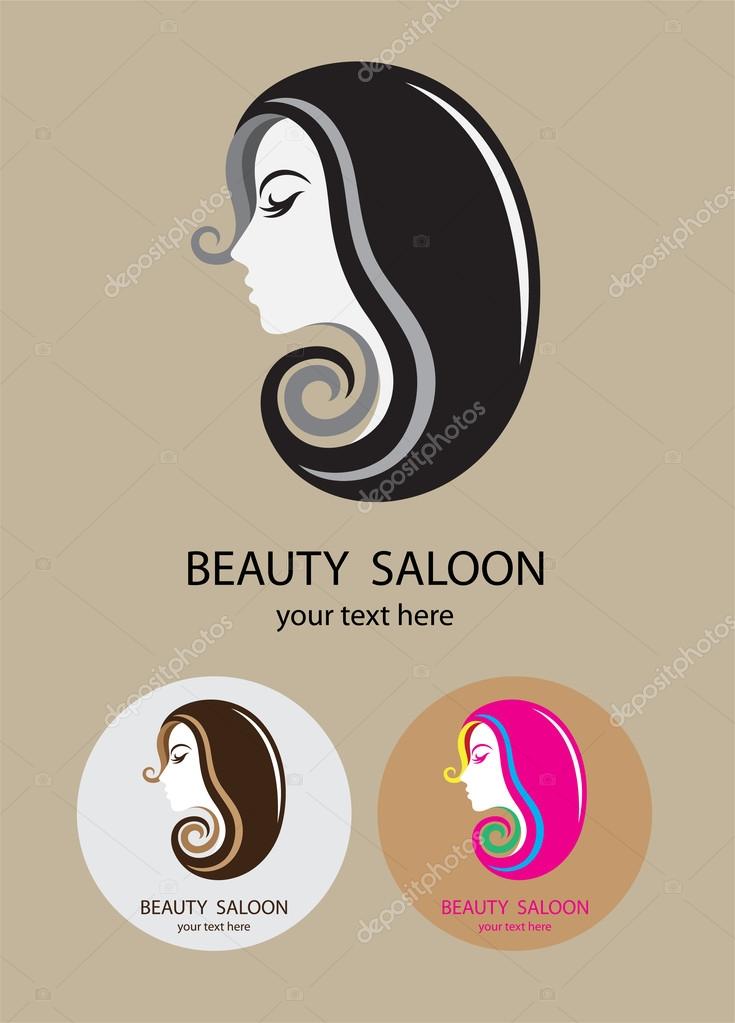 Beauty saloon, art vector logo design