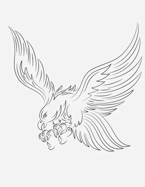 Águila volando — Vector de stock