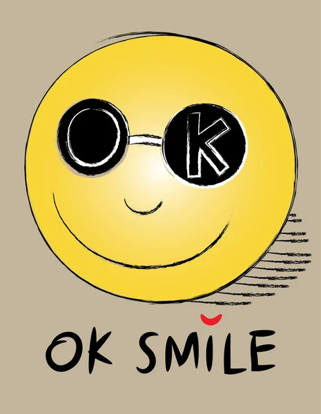 Ok sourire — Image vectorielle