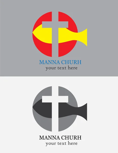 Logotipo da igreja Manna — Vetor de Stock