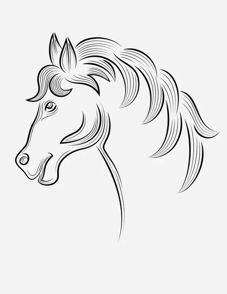 Cabeza de caballo — Vector de stock