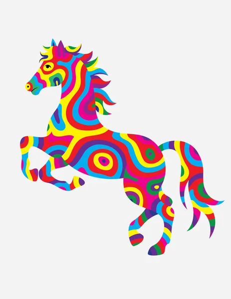 Cheval abstrait coloré — Image vectorielle