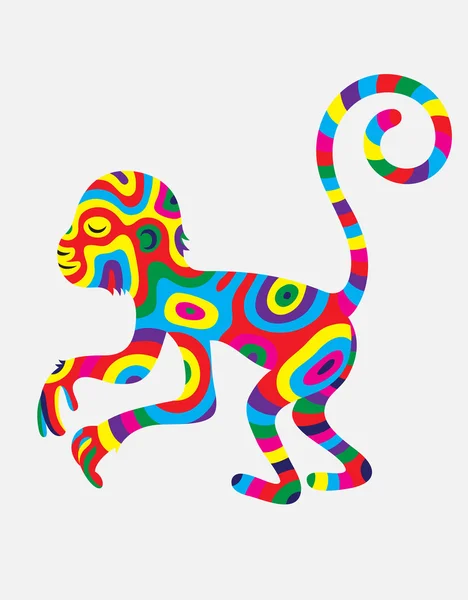 ลิงลึกลับสีสัน — ภาพเวกเตอร์สต็อก