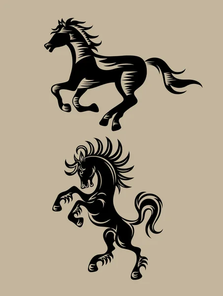 Silhouette de cheval de beauté — Image vectorielle