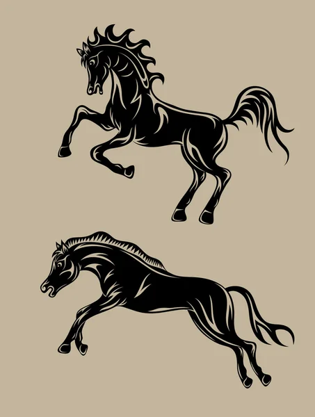 Ensemble de course de chevaux — Image vectorielle