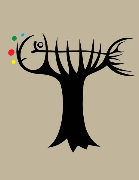 Arbre à poissons — Image vectorielle