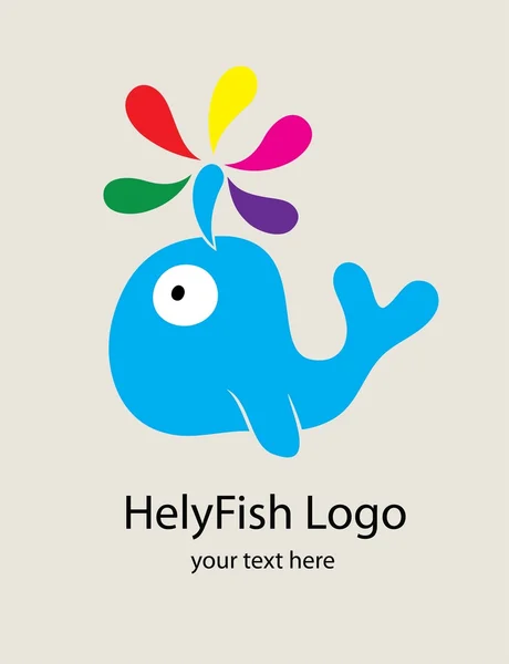 Логотип HelyFish — стоковый вектор