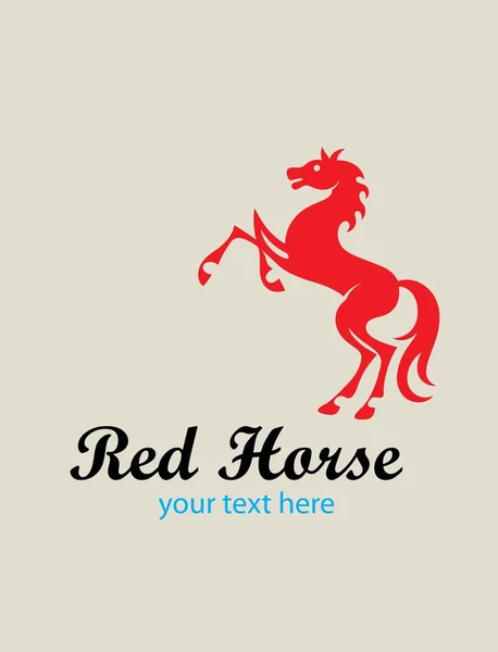 Логотип Red Horse — стоковый вектор
