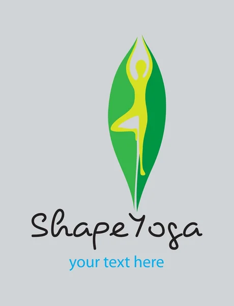 Logo de yoga de forme — Image vectorielle