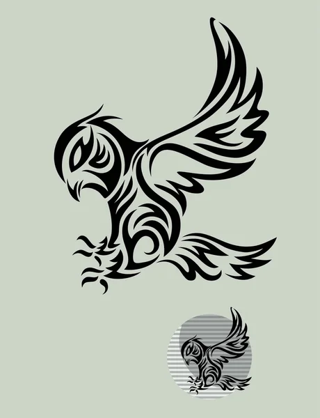 Tribal des oiseaux hiboux — Image vectorielle