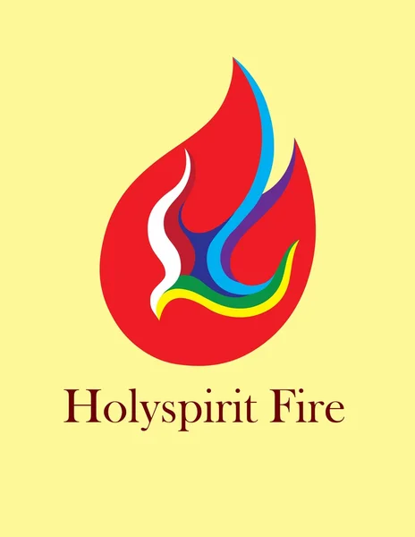 Holy spirit Fire Logo — Stock Vector