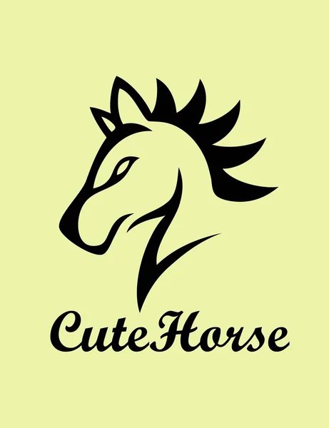 Симпатичный логотип лошади — стоковый вектор