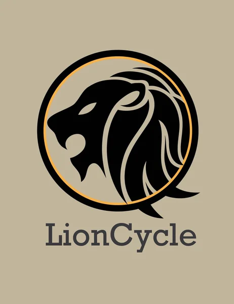 Lion Cycle Logo — Wektor stockowy