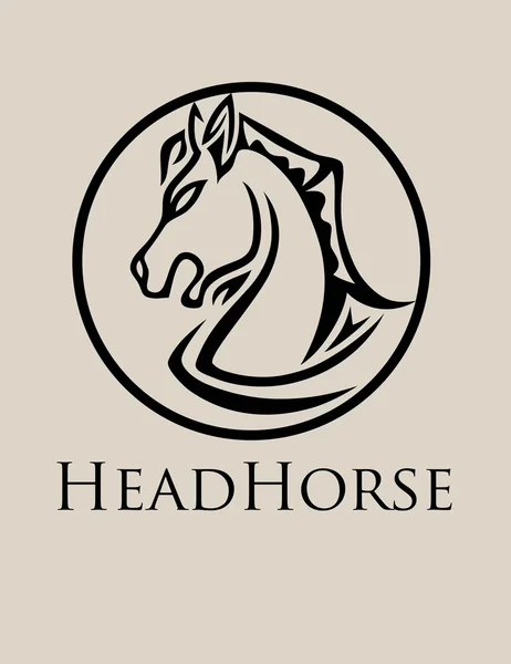 Логотип Head Horse — стоковый вектор