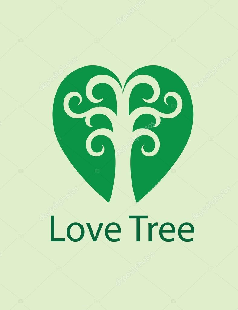 Love Tree Logo, art vector design