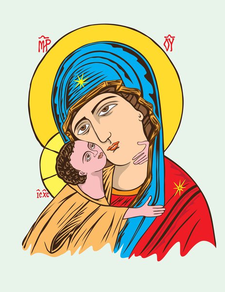 Virgin Mary and Little Christ